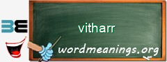 WordMeaning blackboard for vitharr